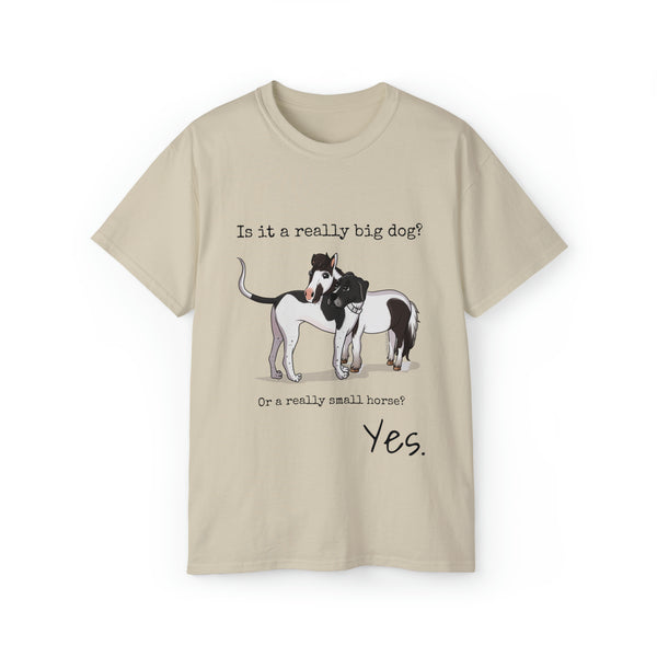 Big Dog or Small Horse ~ Great Dane & Mini Horse Cotton Tee