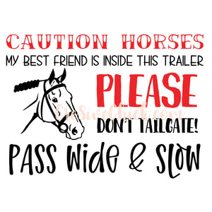 Horse SVG My best friend is in this trailer ~ digital file cut/print - INSTANT download! Pdf/SVG/jpg/png zip file