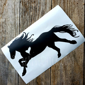Friesian horse with heart small