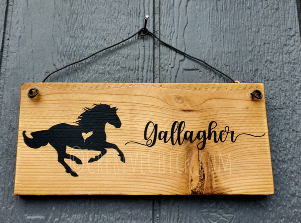 Personalized stall sign with your horse's name