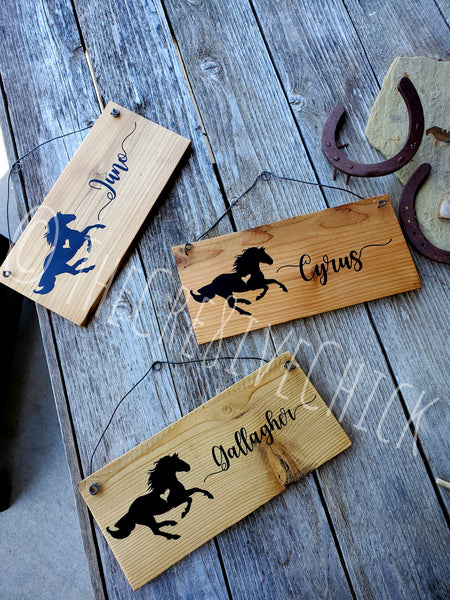 Personalized stall sign with your horse's name