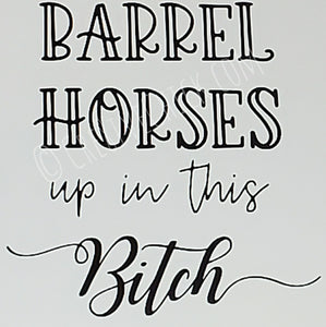 Barrel Horses up in this b...