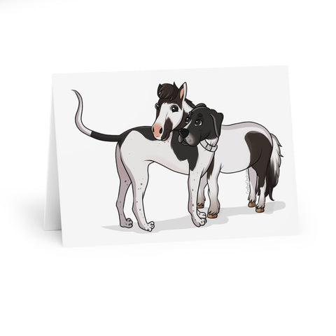 Mini Horse & Great Dane Greeting Cards (5 Pack)