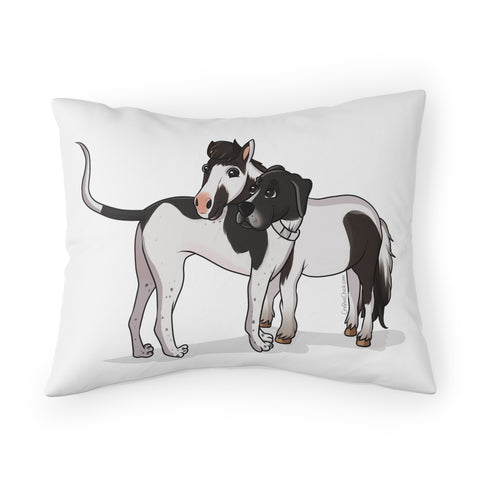 Great Dane & Mini Horse Pillow Sham