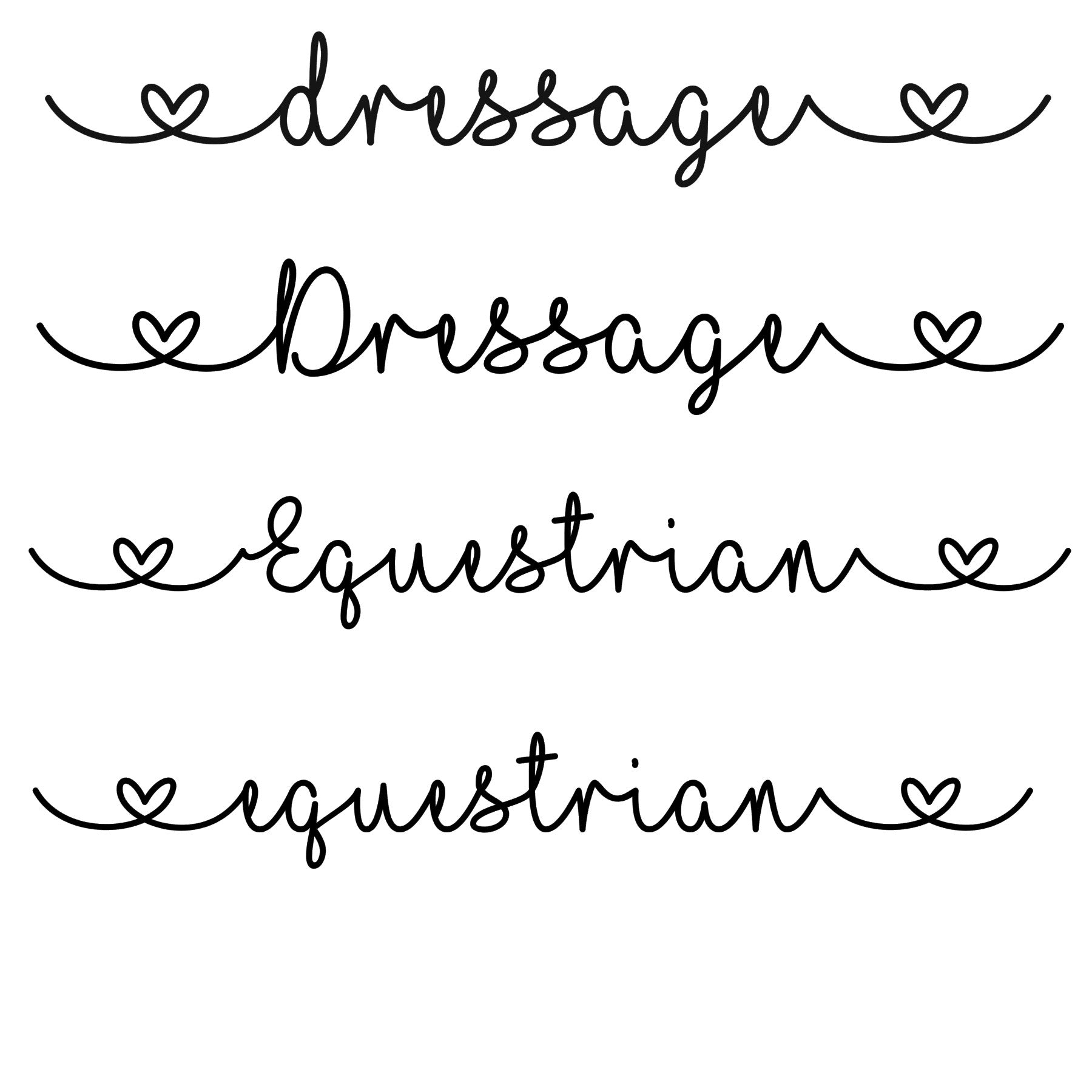 Dressage or Equestrian DECAL