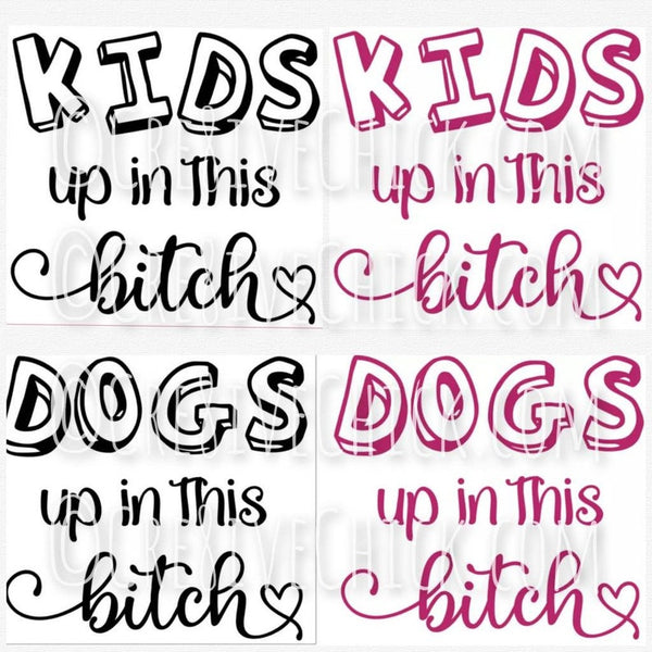 Dogs or kids up in this....