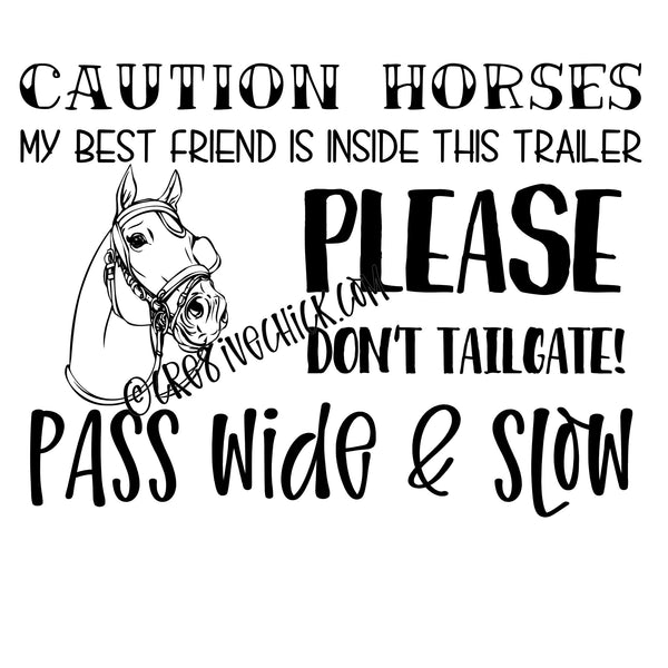Driving Horse SVG My best friend is in this trailer ~ digital file cut/print - INSTANT download! Pdf/SVG/jpg/png zip file