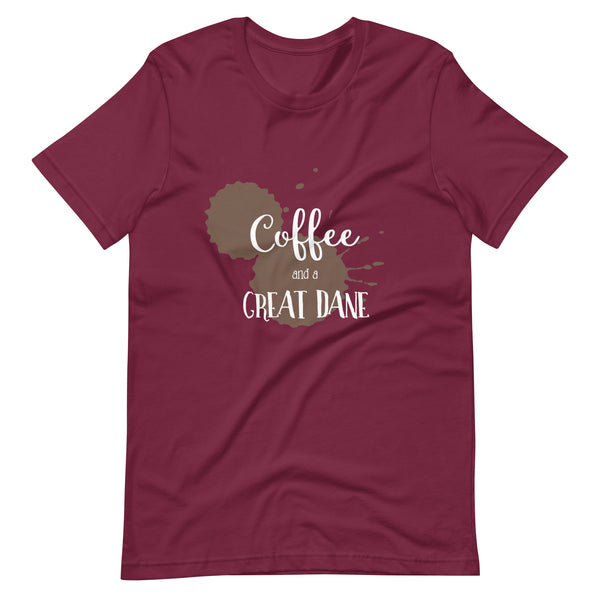 Coffee and a Great Dane big dog lover unisex Tshirt animal rescuer shirt T-shirt tee shirt
