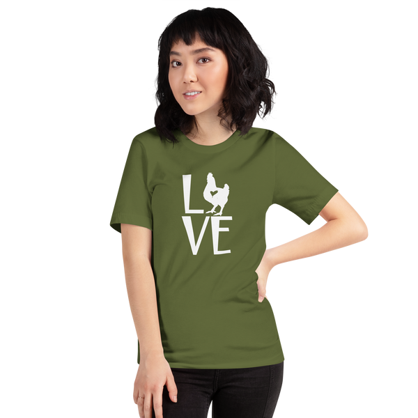 LOVE chickens cute t-shirt chicken lover gift idea Unisex Jersey Short Sleeve Tee shirt