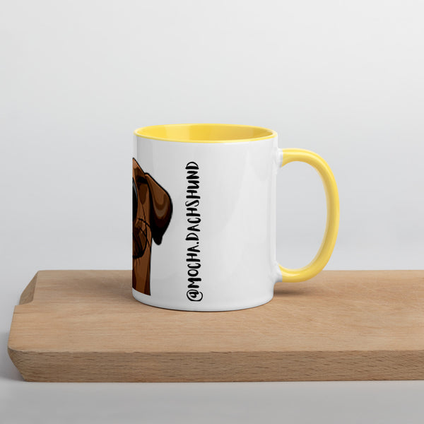 MOCHA Dachshund Mug with Color Inside
