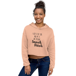 Tiny person's snack b*tch Crop Hoodie