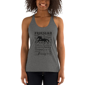 Friesian Horse Women's Racerback Tank